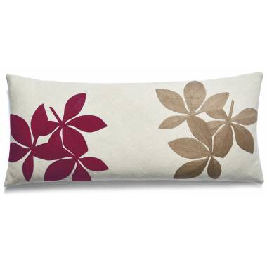 Judy Ross Textiles Hand-Embroidered Chain Stitch Fauna Throw Pillow linen/berry/bark
